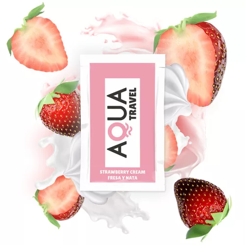 AQUA TRAVEL – eperkrém ízű vízbázisú síkosító 6 ml