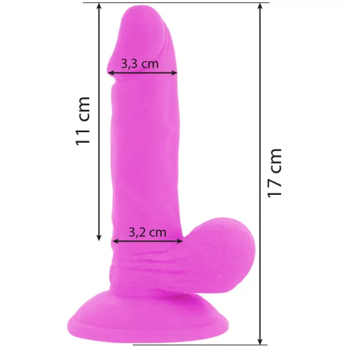 DIVERSIA – rugalmas vibráló dildó, 17 cm – prémium élvezet