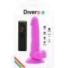 DIVERSIA - RUGALMAS VIBRÁLÓ VIBRÁCIÓS DILDÓ 18 CM - LILA