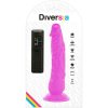 DIVERSIA - RUGALMAS VIBRÁLÓ VIBRÁCIÓS DILDÓ 21 CM - LILA