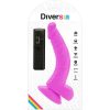 DIVERSIA - RUGALMAS VIBRÁLÓ DILDÓ 21,5 CM - LILA