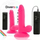 DIVERSIA - rugalmas vibráló dildo, 17 cm, rózsaszín