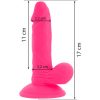 DIVERSIA - RUGALMAS VIBRÁLÓ VIBRÁCIÓS DILDÓ 17 CM - RÓZSASZÍN