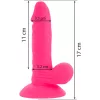 DIVERSIA - rugalmas vibráló dildo, 17 cm, rózsaszín