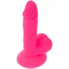 DIVERSIA - rugalmas vibráló dildo, 17 cm, rózsaszín