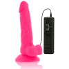 DIVERSIA – rugalmas vibráló dildó, 18 cm, rózsaszín