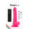 DIVERSIA – rugalmas vibráló dildó, 18 cm, rózsaszín