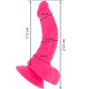 DIVERSIA – rugalmas, vibráló dildó rózsaszín 21,5 cm