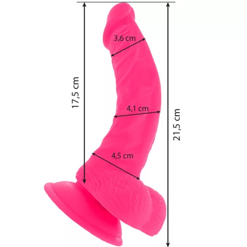 DIVERSIA – rugalmas, vibráló dildó rózsaszín 21,5 cm