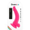 DIVERSIA – rugalmas, vibráló dildó rózsaszín 21,5 cm
