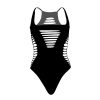 LEG AVENUE RACERBACK TANGA BODYSUIT EGY MÉRET - FEKETE