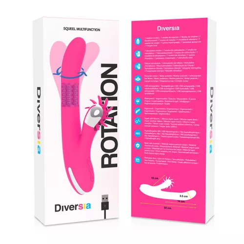 DIVERSIA Bunny – forgó vibrátor 24 cm hosszú