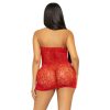 LEG AVENUE – strasszos mini ruha, piros, egy méret