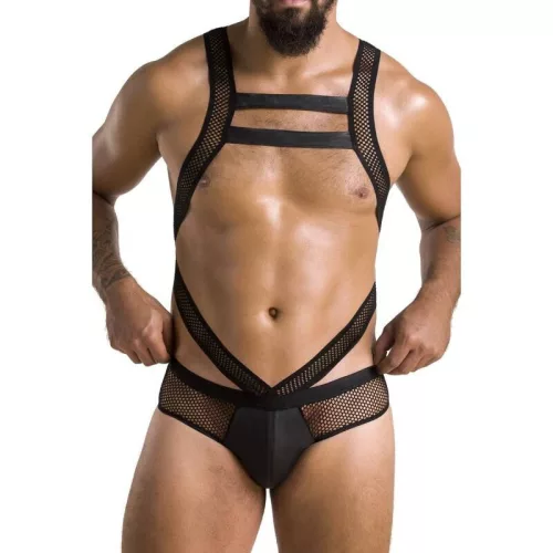 PASSION - érzéki body, fekete (L/XL)