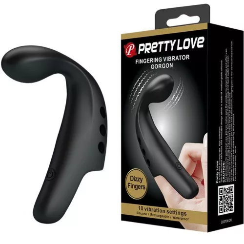 Pretty Love Black Gorgon ujjvibrátor - fekete