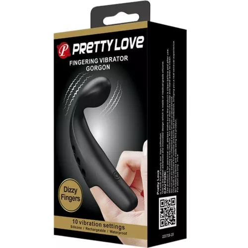 Pretty Love Black Gorgon ujjvibrátor - fekete