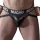 Macho MX25NC - fekete bőr jockstrap prémium kényelemhez