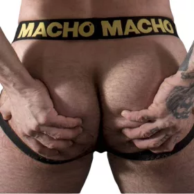 Macho MX25AC - sárga bőrszexi átkötős alsó