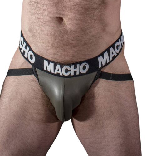 MACHO - prémium férfi jock, szürke-beige bőrből