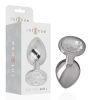 INTENSE – prémium fém anál plug ezüst kristállyal, L méret