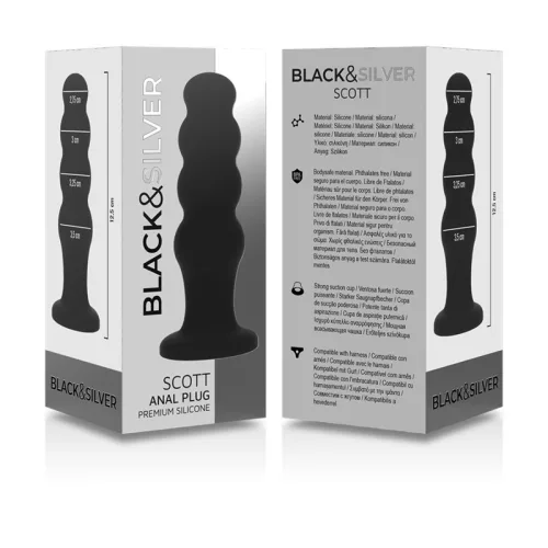 Scott Premium – szilikon anális kényeztető fekete