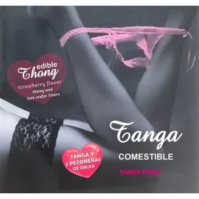   HOTFLOWERS – eper ízű női tanga és 2 mellbimbó tappanccsal