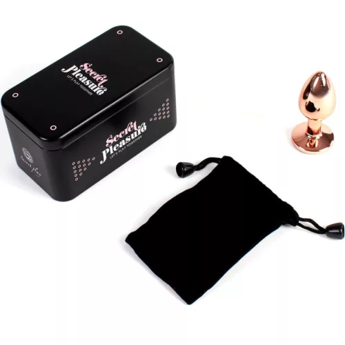 SECRETPLAY – elegáns, rozé arany kis fém anális plug 7 cm