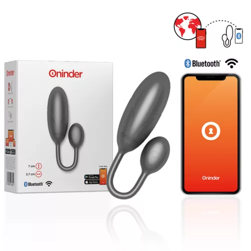 ONINDER Denver – app vezérelt vibráló tojás fekete