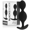 BLACK&SILVER - Orson Plug – szilikon anális hullámos élmény 9 cm