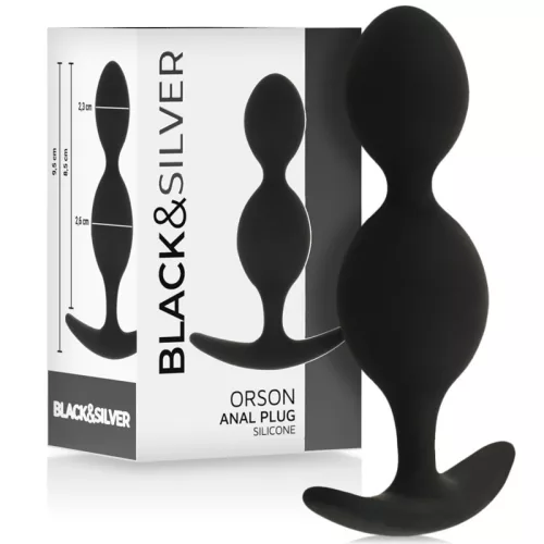 BLACK&SILVER - Orson Plug – szilikon anális hullámos élmény 9 cm
