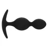 BLACK&SILVER - Orson Plug – szilikon anális hullámos élmény 9 cm