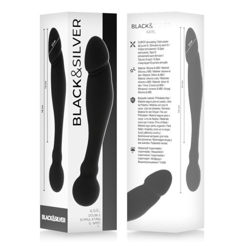 BLACK&SILVER – G-pontos vibráló dildó 18 cm