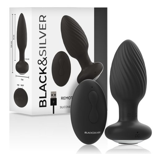 BLACK&SILVER – szilikon anál vibrátor távirányítóval