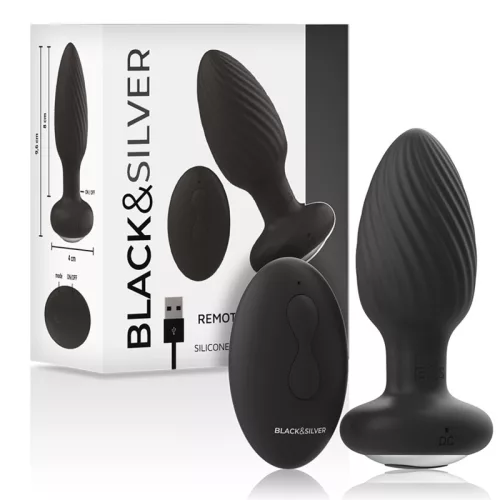 BLACK&SILVER – szilikon anál vibrátor távirányítóval