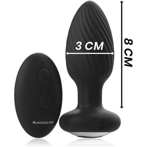 BLACK&SILVER – szilikon anál vibrátor távirányítóval