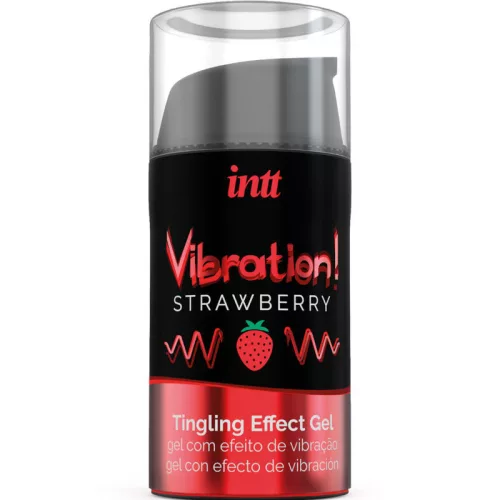 INTT - erőteljes, eper ízű intim vibráló gél 15 ml