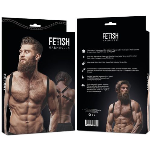 FETISH – férfi ökológiai bőr hátkötöző harness