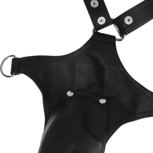 Fetish Submissive – férfi eco-bőr jockstrap hám