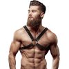 Fetish Submissive – férfi eco-bőr mellheveder