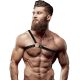 Fetish Submissive – férfi bőr válltartó hám Prémium minőségben