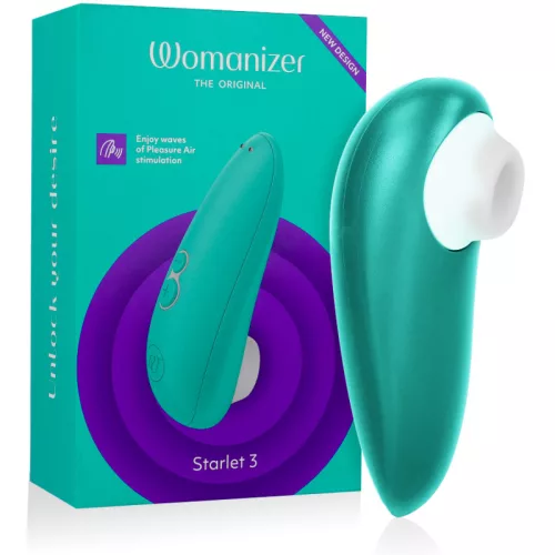 Womanizer Csiklóizgató Pleasure Air technológia 6 fokozat türkiz vízálló USB-töltős
