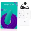 Womanizer Csiklóizgató Pleasure Air technológia 6 fokozat türkiz vízálló USB-töltős