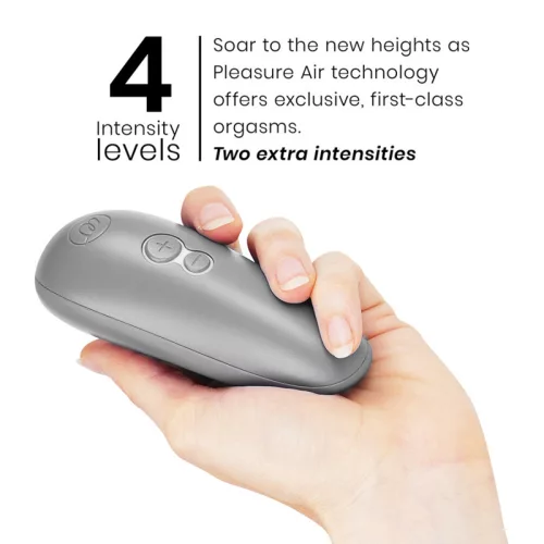 Womanizer Csiklóizgató Pleasure Air, 6 fokozat, USB tölthető, vízálló szürke