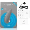 Womanizer Csiklóizgató Pleasure Air, 6 fokozat, USB tölthető, vízálló szürke