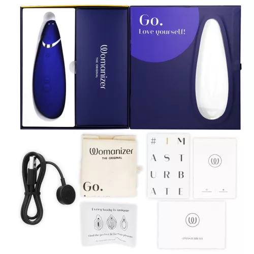 Womanizer Csiklóizgató 14 fokozat Autopilot USB töltés kék