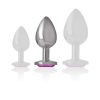 INTENSE – fém anál plug, pink szív, M méret
