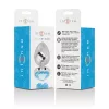 INTENSE - prémium kék szív anal plug, fém, L-es méret