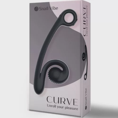 SNAIL VIBE - ívelt fekete vibrátor élvezetekhez