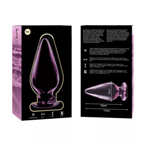 Ibiza Nebula 4 – prémium boroszilikát análplug, 11 cm rózsaszín