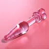 Ibiza Nebula Series – üveg anál Plug, 13,5 cm rózsaszín